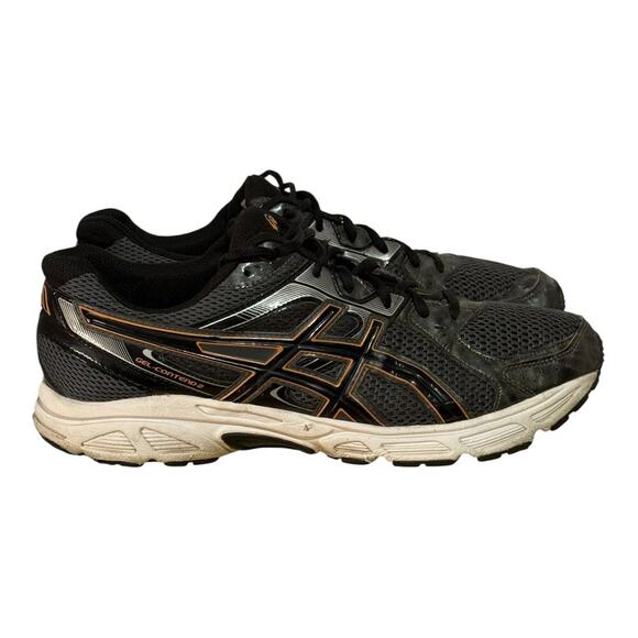 ASICS Gel-Contend 2 Men’s Running Shoes Black Orange Size 11.5 Athletic Comfort - Picture 1 of 8